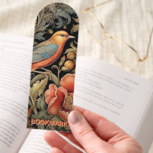 Customize Bookmark - Art Nouveau Bird Design