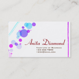 Customize both sides of Blue Bubbles Business Card