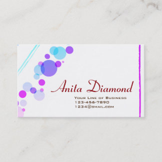 Customize both sides of Blue Bubbles Business Card
