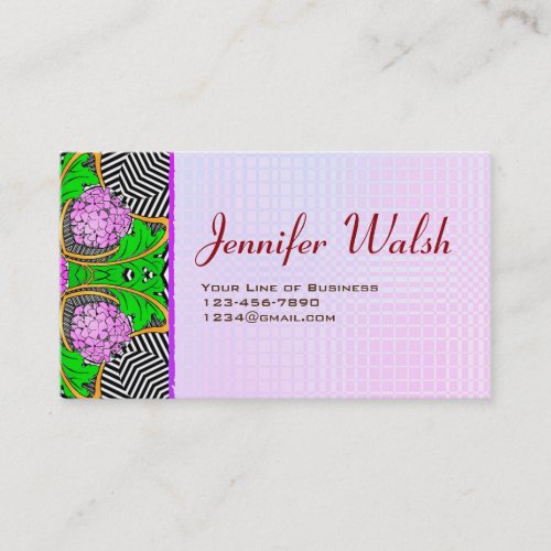 Customize both sides of Gatsby and Pink Business Card