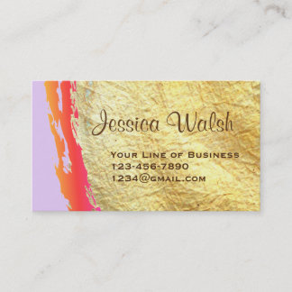 Customize both sides of Gold and Paint Swash Business Card