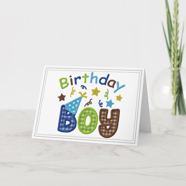 Customize Boy Birthday Card (Front)