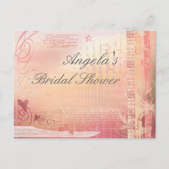 Customize bridal shower postcard (Front)