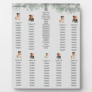 Customize Bride/Groom Icon Enabled  Seating Plan  Plaque