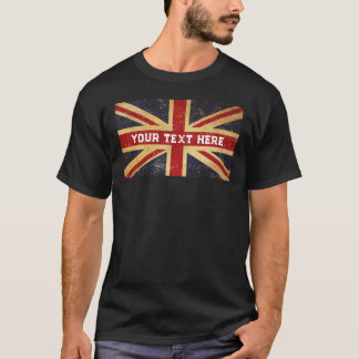 Customize British Union Jack Flag Vintage T-Shirt