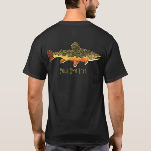 Customize Brook Trout Fly Fishing Angler T_Shirt