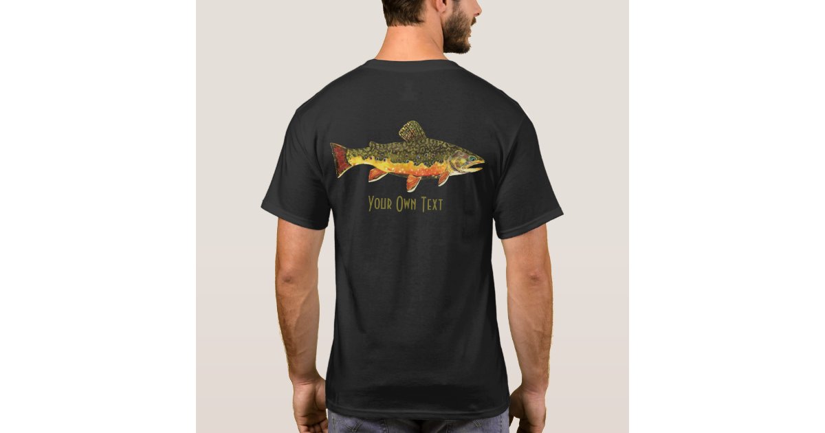 Customize Brook Trout Fly Fishing Angler TShirt Zazzle