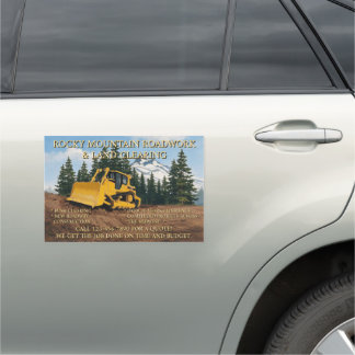 Customize Bulldozer Land Clearing Promotional Car Magnet