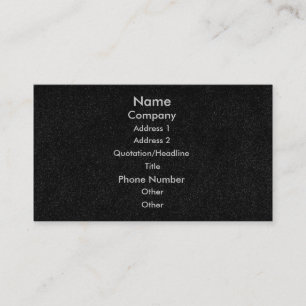 Customize business cards, black speckled denim card