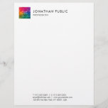 Customize Business Company Logo Here Template Letterhead<br><div class="desc">Custom Add Your Business Company Logo Elegant Simple Template Modern Letterhead.</div>