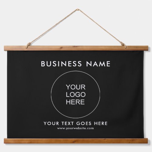 Customize Business Logo Text QR Code Template Hanging Tapestry