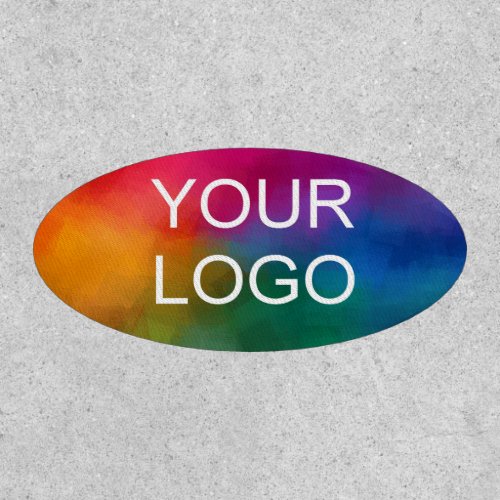 Customize Business Logo Text Template Large Oval Patch