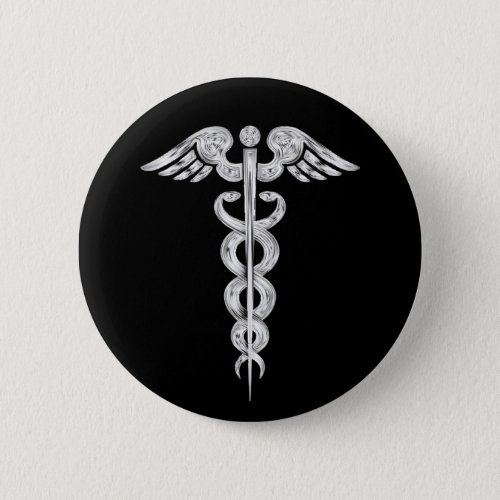Customize _ Caduceus Medical Symbol Snake Staff Button