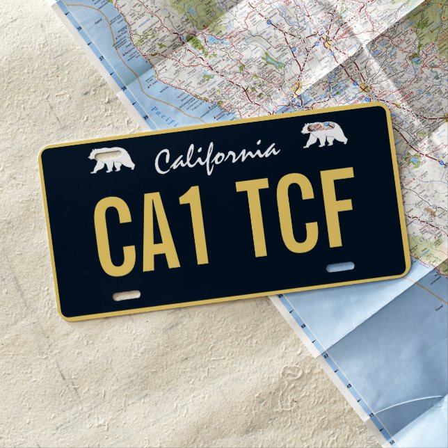 Customize California license plate (In Situ)