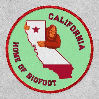 Customize California State Home of Bigfoot Funny Patch