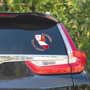 Customize California State Home of Bigfoot Funny Sticker