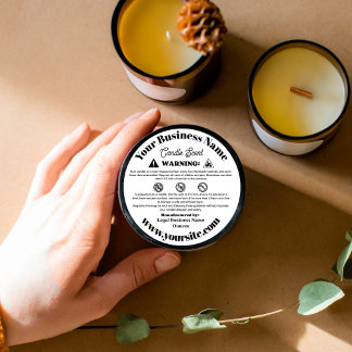 Customize Candle Warning Labels Small business