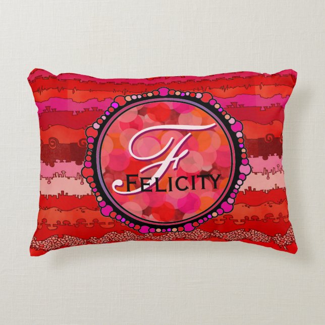 Customize Canyonlands in Shades of Red Decorative Pillow (Front)