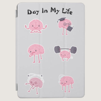 Customize cartoon brain routine day iPad air cover