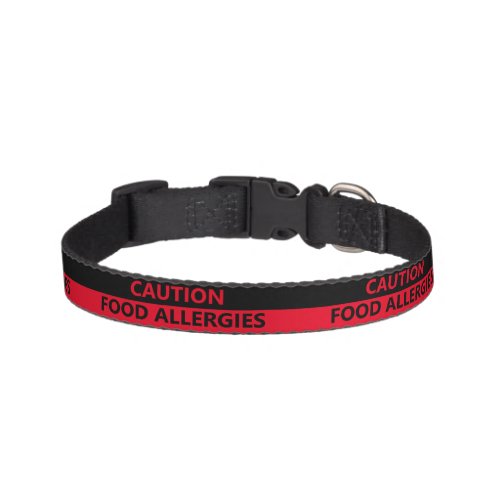 Customize Caution Safety Sign black red dog Pet Collar