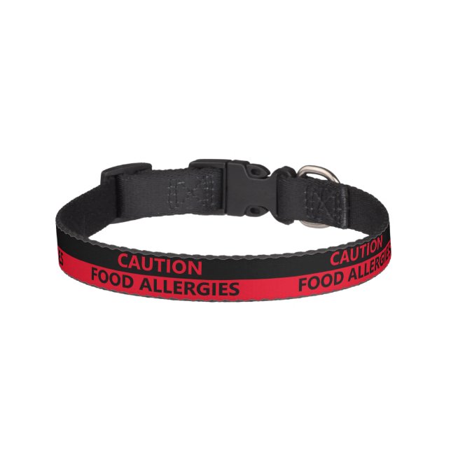 Customize Caution Safety Sign black red dog Pet Collar (Front)