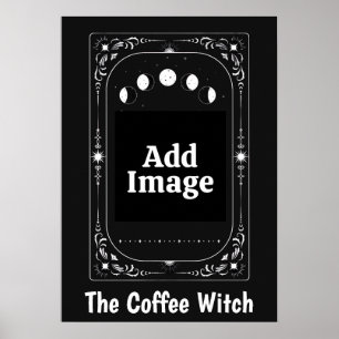 Customize Celestial Tarot Zodiac Gift Coffee Witch Poster