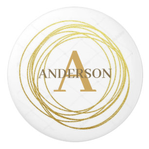 Customize Ceramic Knobs - Golden Circles