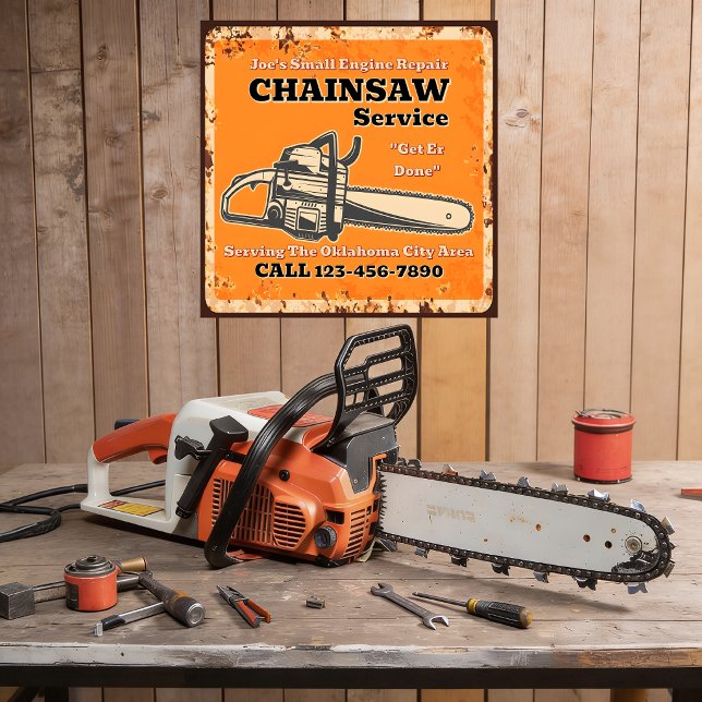 Customize Chainsaw Service Small Engine Repair Foam Board (Creator Uploaded)