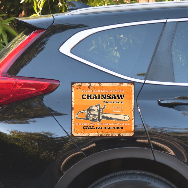 Customize Chainsaw Service Small Engine Repair  Sticker (Car Side)