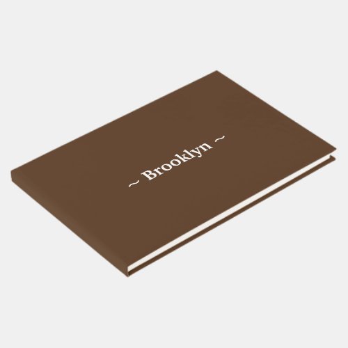 customize change name text brown guest book