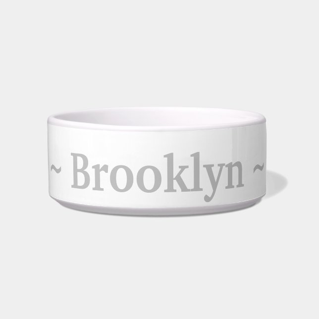 "customize / change name text & colors" - pet bowl (Front)
