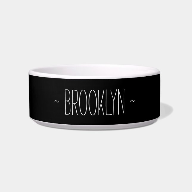 "customize / change name text & colors" - pet bowl (Front)