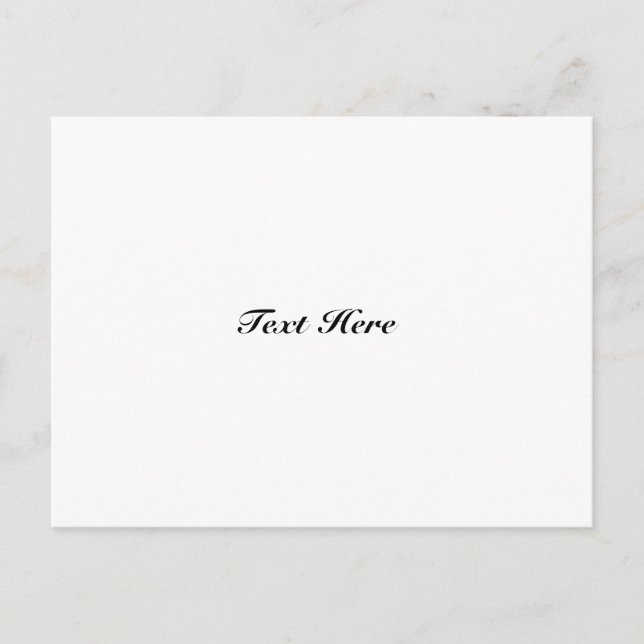 customize, change name text elegant classic white postcard (Front)