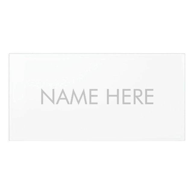 customize, change name text light grey white door sign (Classic Front)