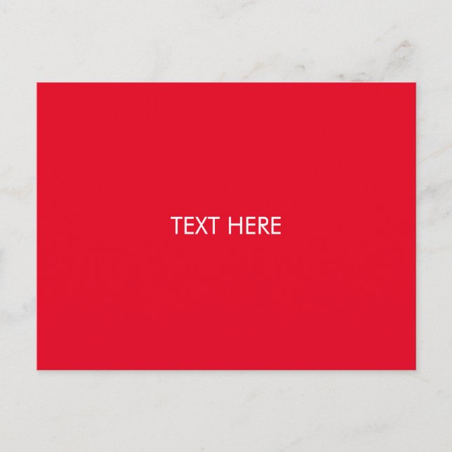 customize, change name text red white postcard (Front)