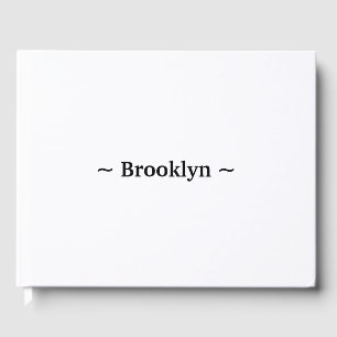 customize change name text white black guest book