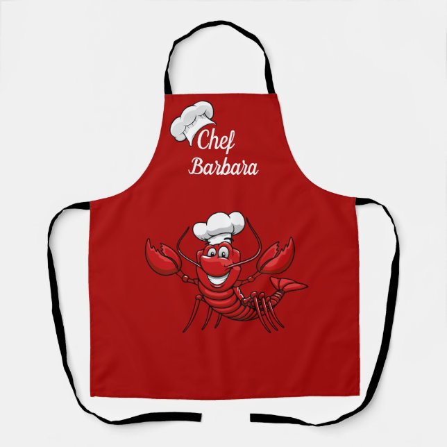 Customize Chef Lobster All-Over Print Apron (Front)