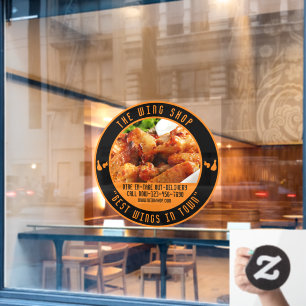 Customize Chicken Wing Restaurant Large Front Window Cling