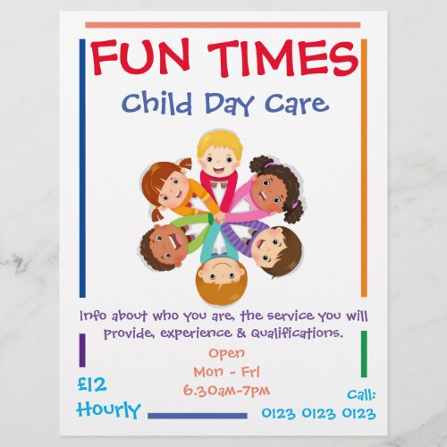 Customize Child Day Care Flyer