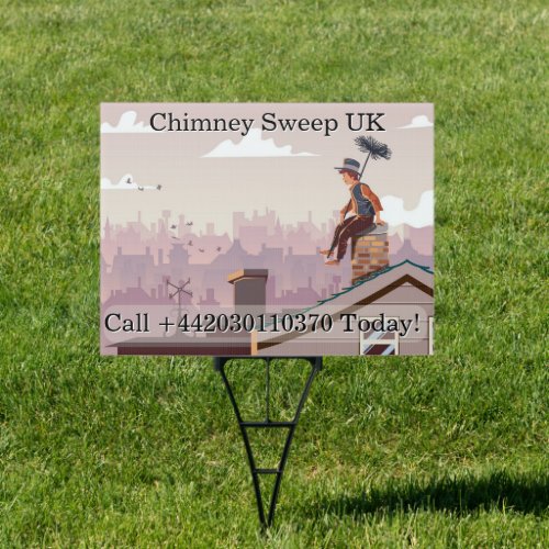 Customize Chimney Sweep Service Advert Yard Sign