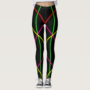 Customize & Choose the color - Neon Lines Yoga Leggings