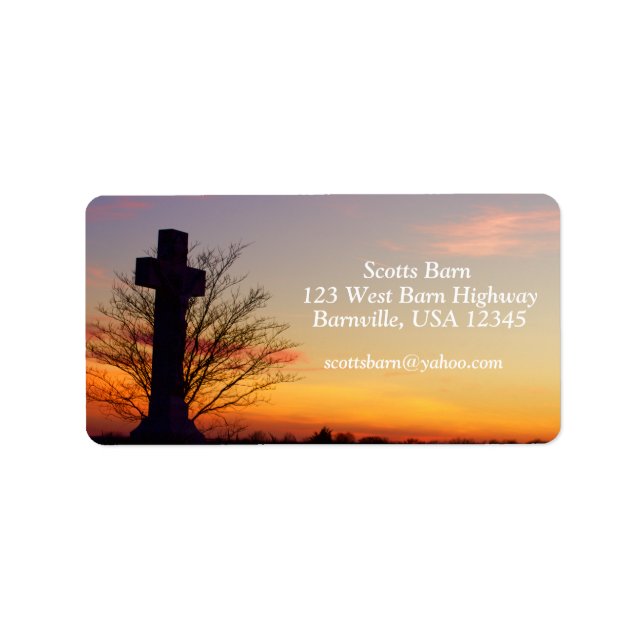 Customize - Christian Cross Label (Front)