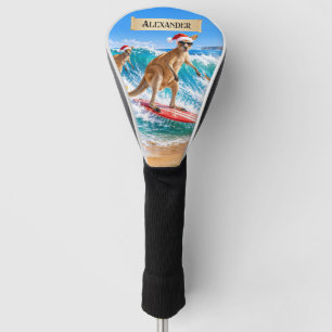 Customize Christmas Kangaroos Surfing Bells Beach Golf Head Cover