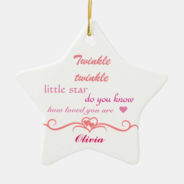 Customize, Christmas Ornament star. (Front)