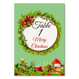 Customize Christmas Table Card