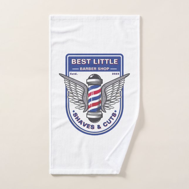 Customize Classic Barber Shop Traditional Pole  Hand Towel (Hand Towel)