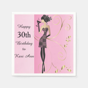 Customize Classy Birthday Girl Napkins