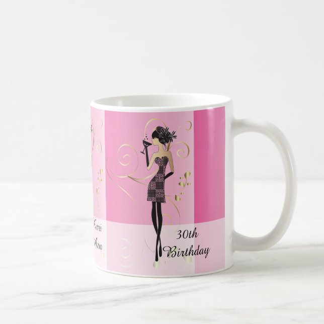 Customize Classy Diva Girl Coffee Mug (Right)