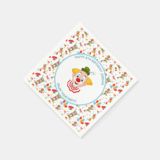 Customize Clown Birthday Party Little Boy Fun Napkins
