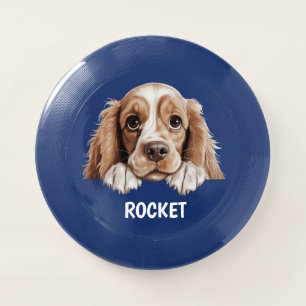 Customize Cocker Spaniel's Pet Blue Wham-O Frisbee